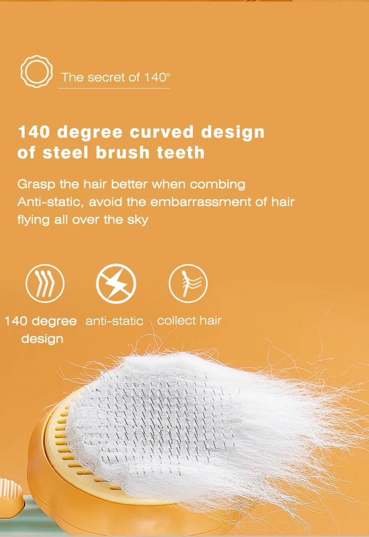 2 In 1 Pet Fur Mins Grooming Tools Hair Shedding Trimmer Comb Dog Cat Removal Brush Comb Pet Grooming Brush For Dog And Cat