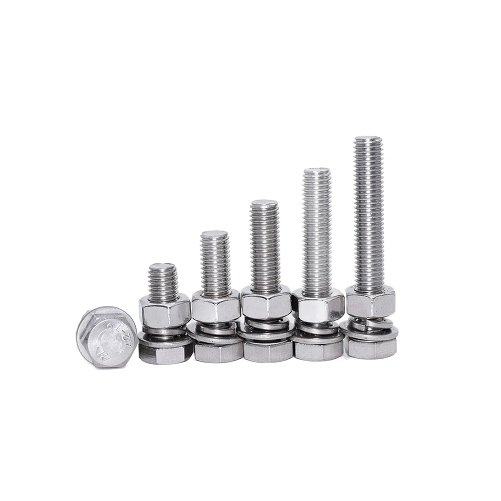 Hot sale Price 304 316 Washer Din931 Din933 Hex Bolt Stainless Steel Bolts And Nuts Polishing Titanium Alloy Bolts For Building