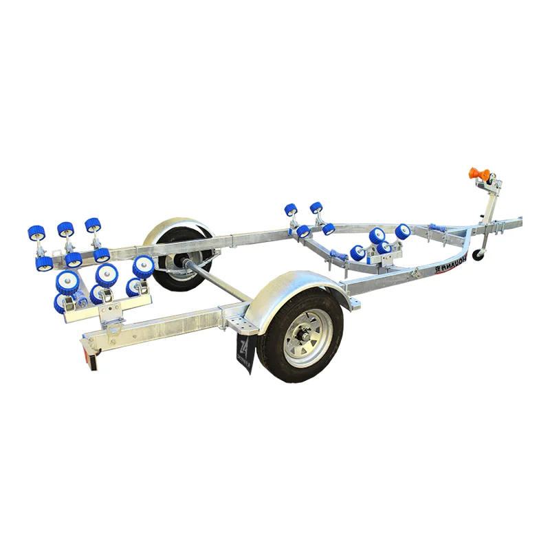 400kg loading 1200lbs winch single axis boat trailer single axle marine trailer
