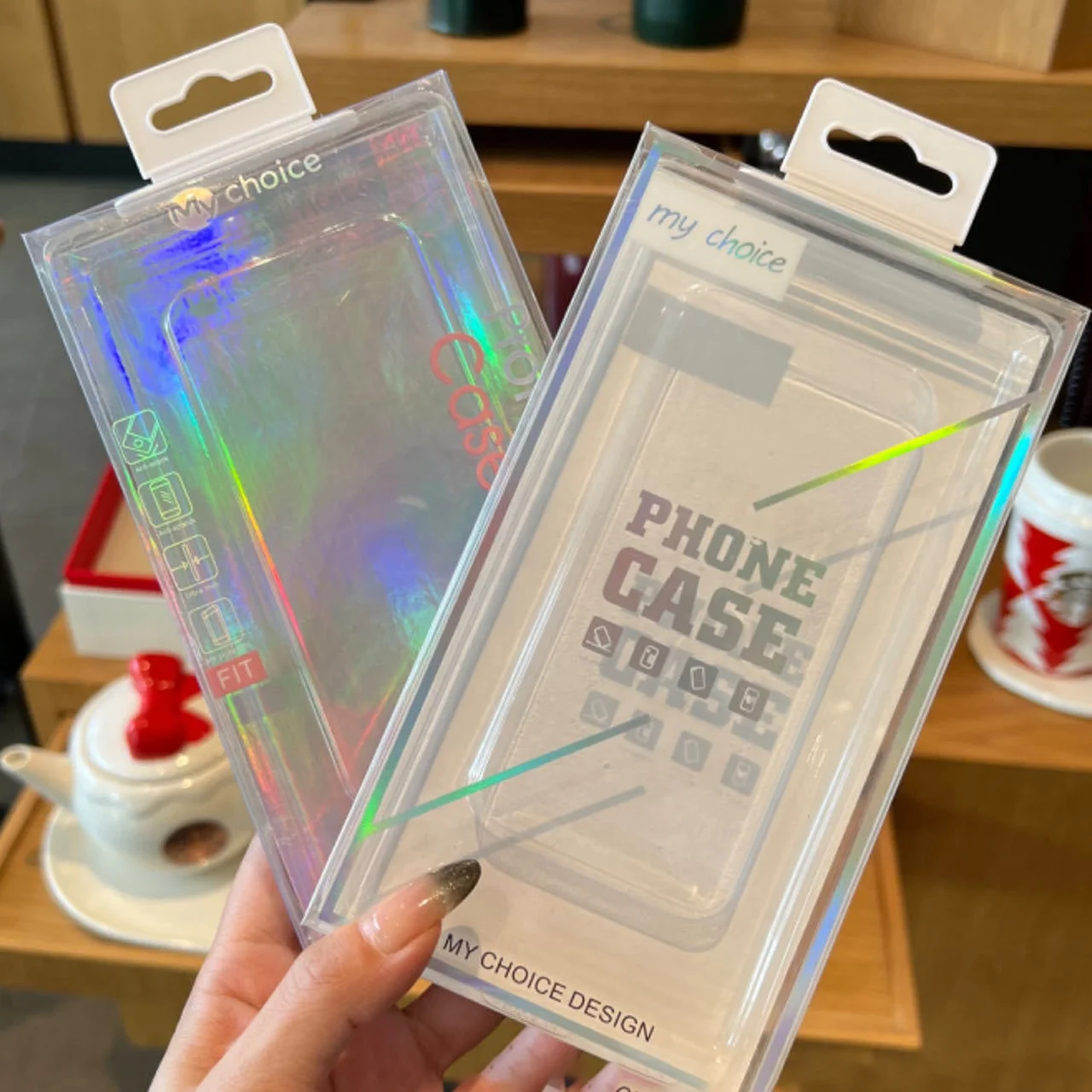 Custom Ipone 12 Mobile Phone Case Packaging Box Blister Inner Support Plastic Box Clamshell Packaging