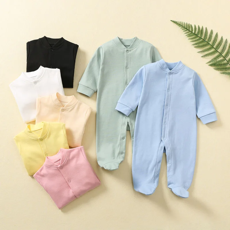 1 шт. комбинезон с капюшоном одежда ребенка onesie 100% из хлопка для малышей; Пижама сна