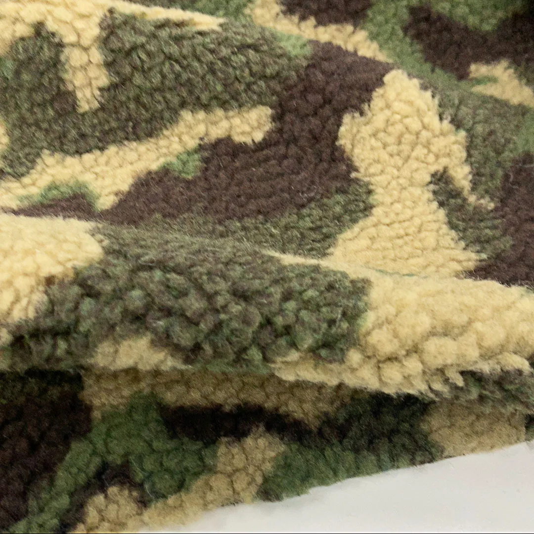 100 polyester micro fleece leopard jacquard pattern sherpa fleece fabric for women coats