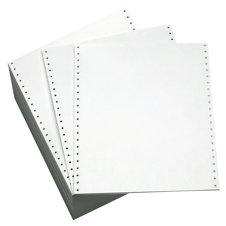 4ply white Continuous Computer Forms Carbonless Paper 1/2/3/4plys 9 .5'x5.5'/11'