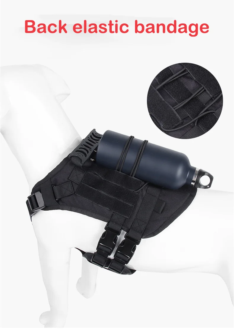 Pet Supplier Outdoor Training Vest Pet harness No pull Tactical Dog harness with Soft Mesh Padding