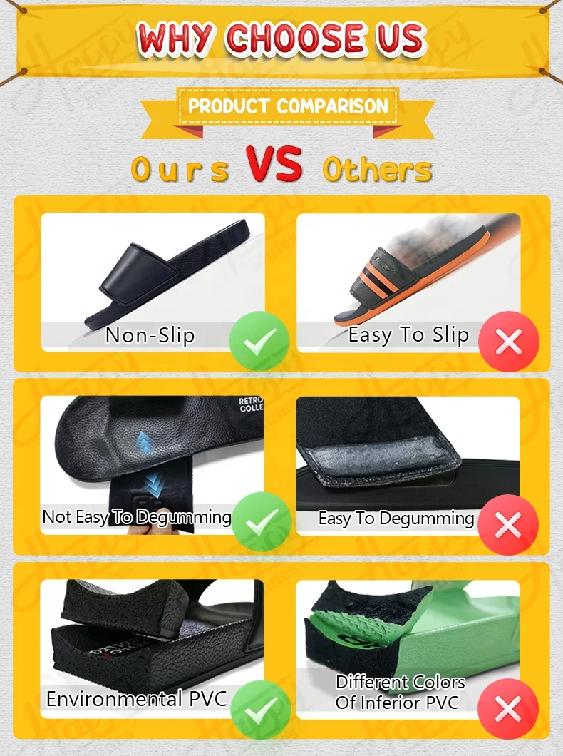 Happyslides/Дизайнерские Шлепанцы из ПВХ с логотипом; Шлепанцы на заказ; Шлепанцы; Мужские сандалии