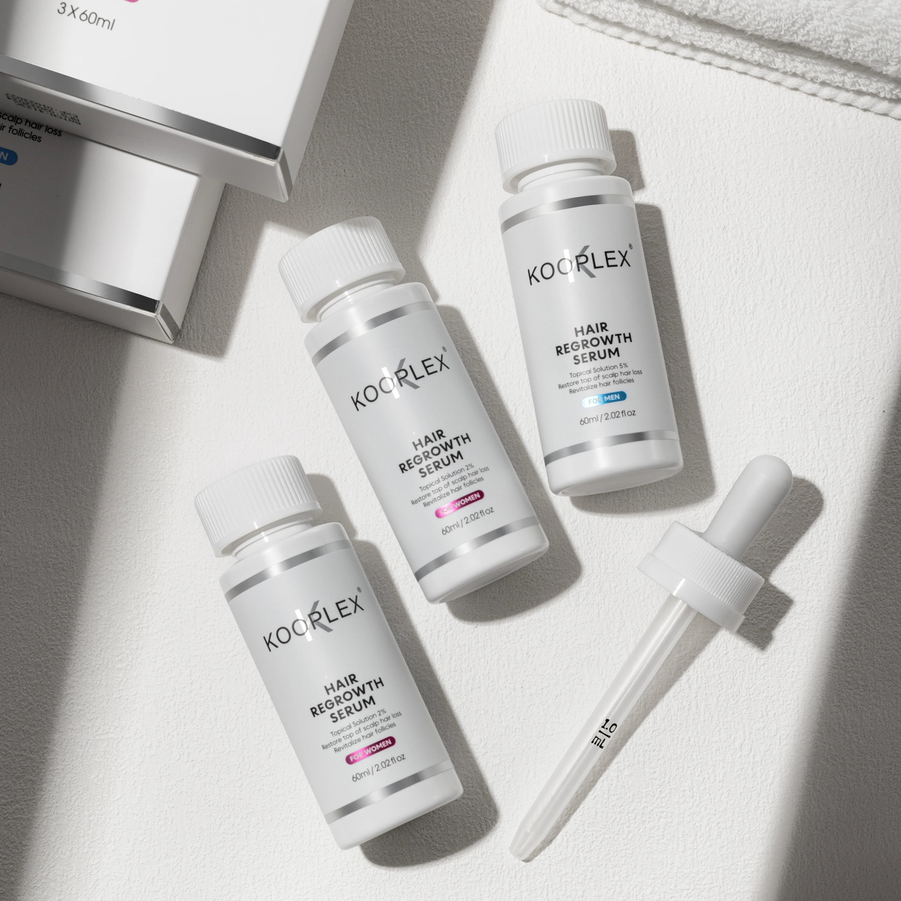 New Trend 5% Natural Organic Effective Anti Loss Hair Treatment Regrowth Oil for Men and Women Biotin Hair Growth Serum