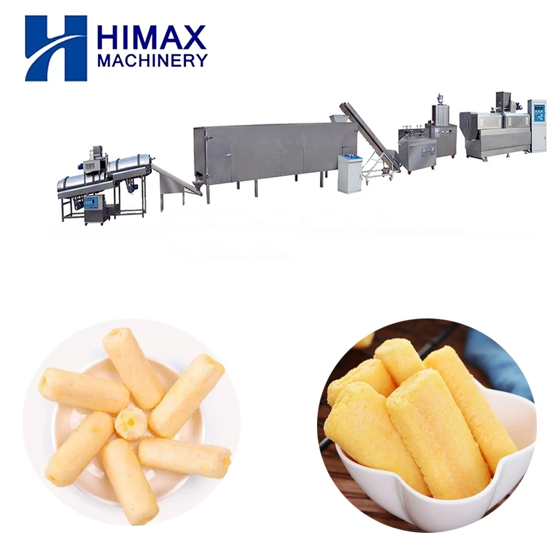 Core Filling Inflating Snacks Production Line Core Filling Snack Manufacturing Production Line Core Filled Pillow Processing