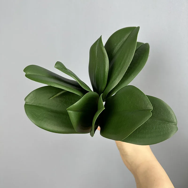 New Chinese home decoration simulation feel Phalaenopsis leaf model room flower arrangement green leaves