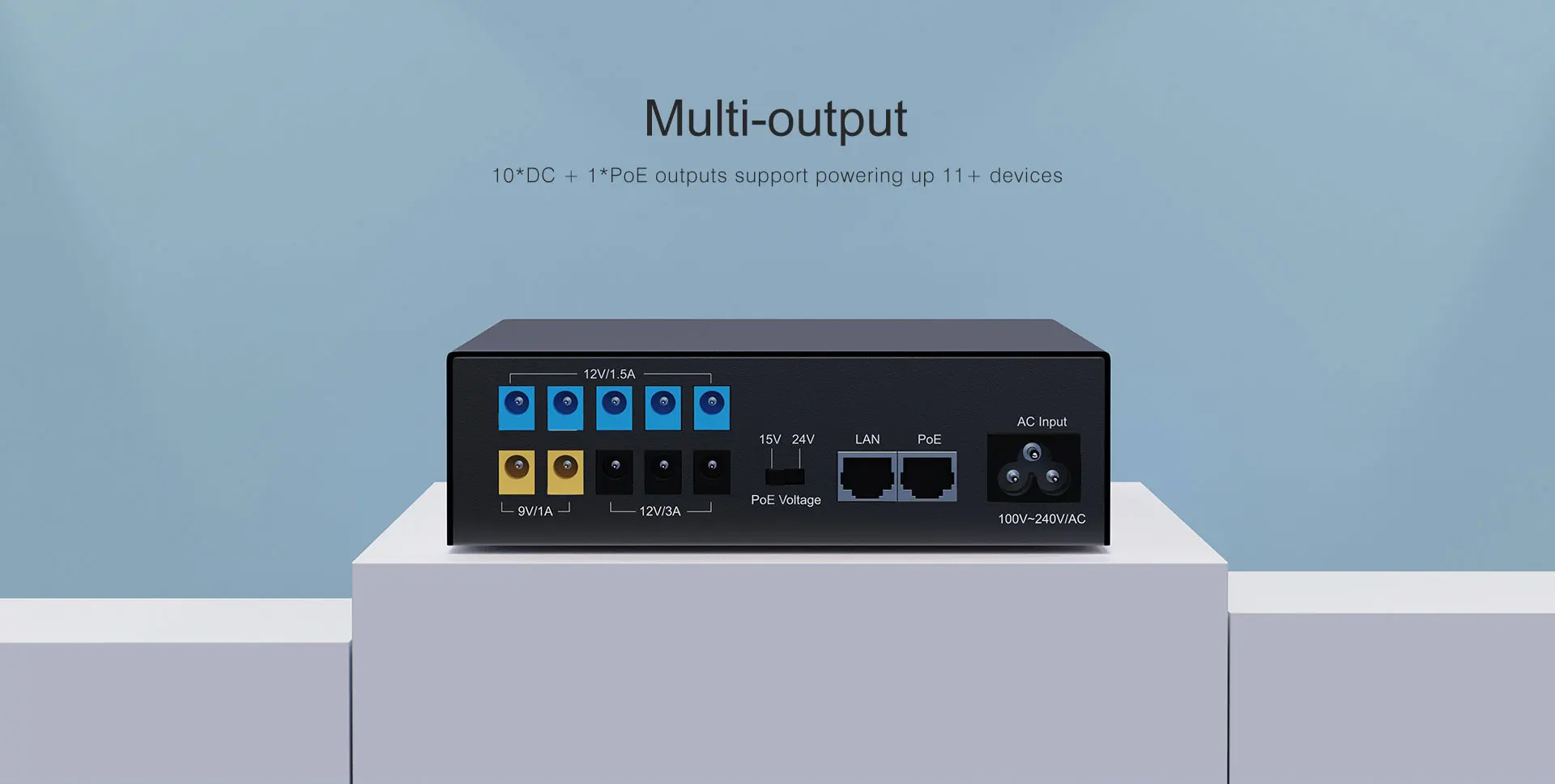 MARSRIVA 2022 Backup Battery Power Supply 17600mAh 9V 12V 15v 24v with PoE Mini DC UPS kp7 For Wifi Router Modem Cctv Camera