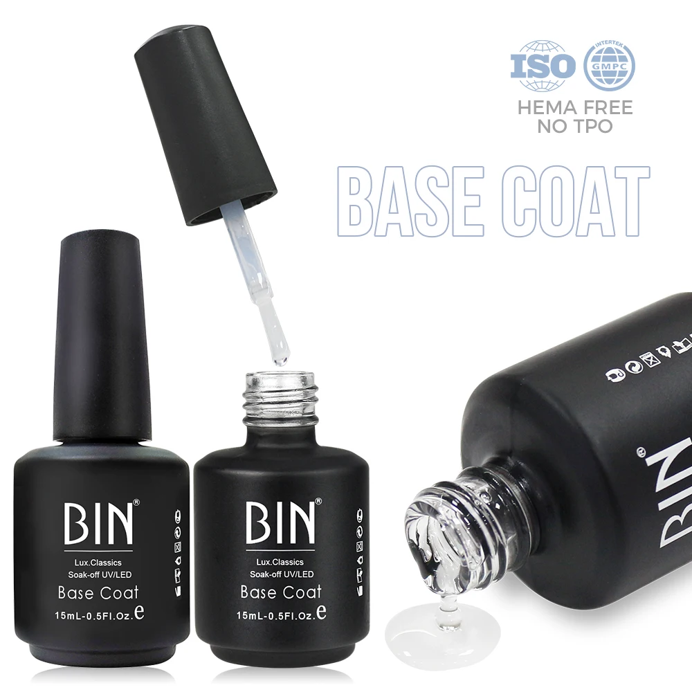BIN 15ml HEMA beauty salon nail 3 step gel long lasting easy soak off gel polish