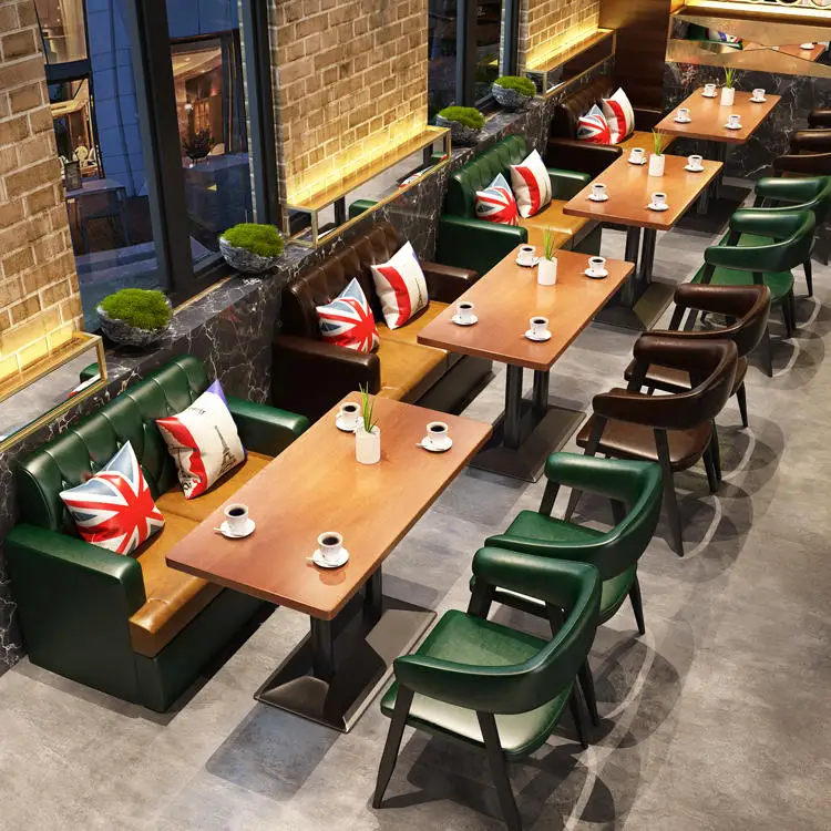 Modern coffee shop used booths seat restaurant sofa sets cafe bench seating fast food furniture dining set