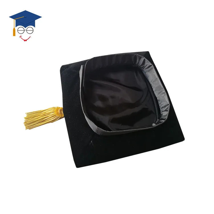High Quality Graduation 8 Tam with Golden Bullion Tassels
