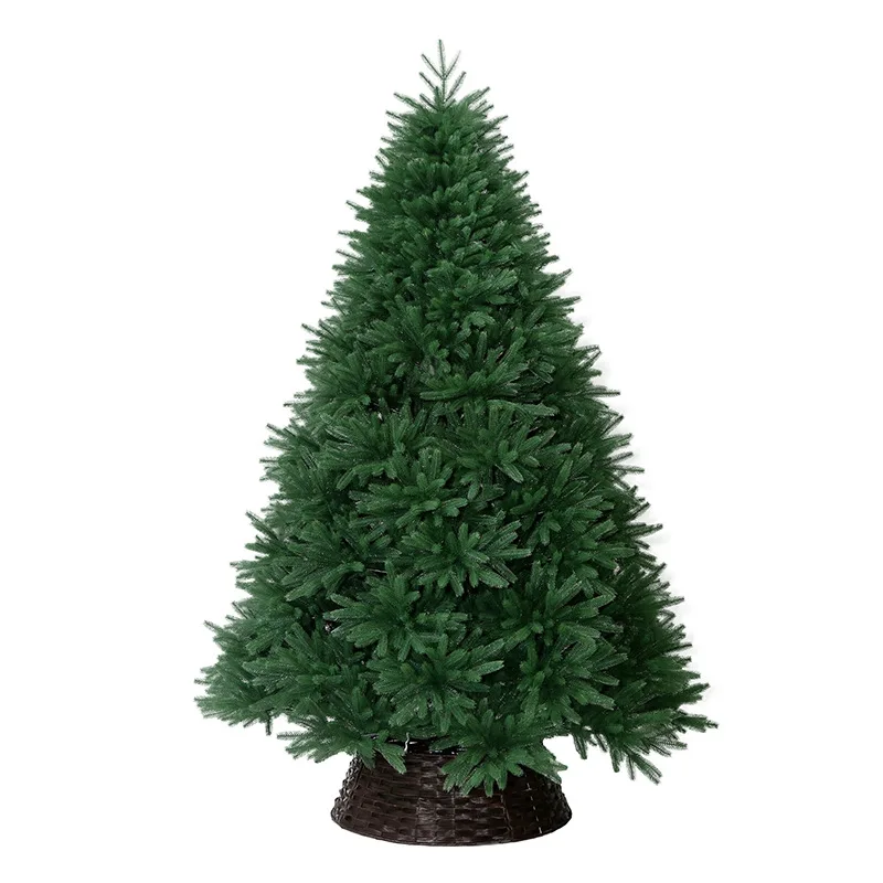 Factory Direct Sale 1.8m Green Dense Spruce Hinged Artificial PE Christmas Tree