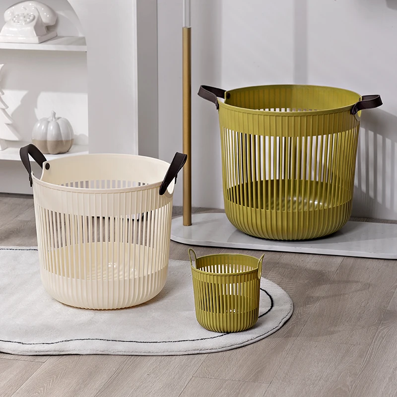 Royaumann Premium Custom Portable PP Laundry Baskets Hampers Set in Roman Pattern for Home Laundry Storage & Organization