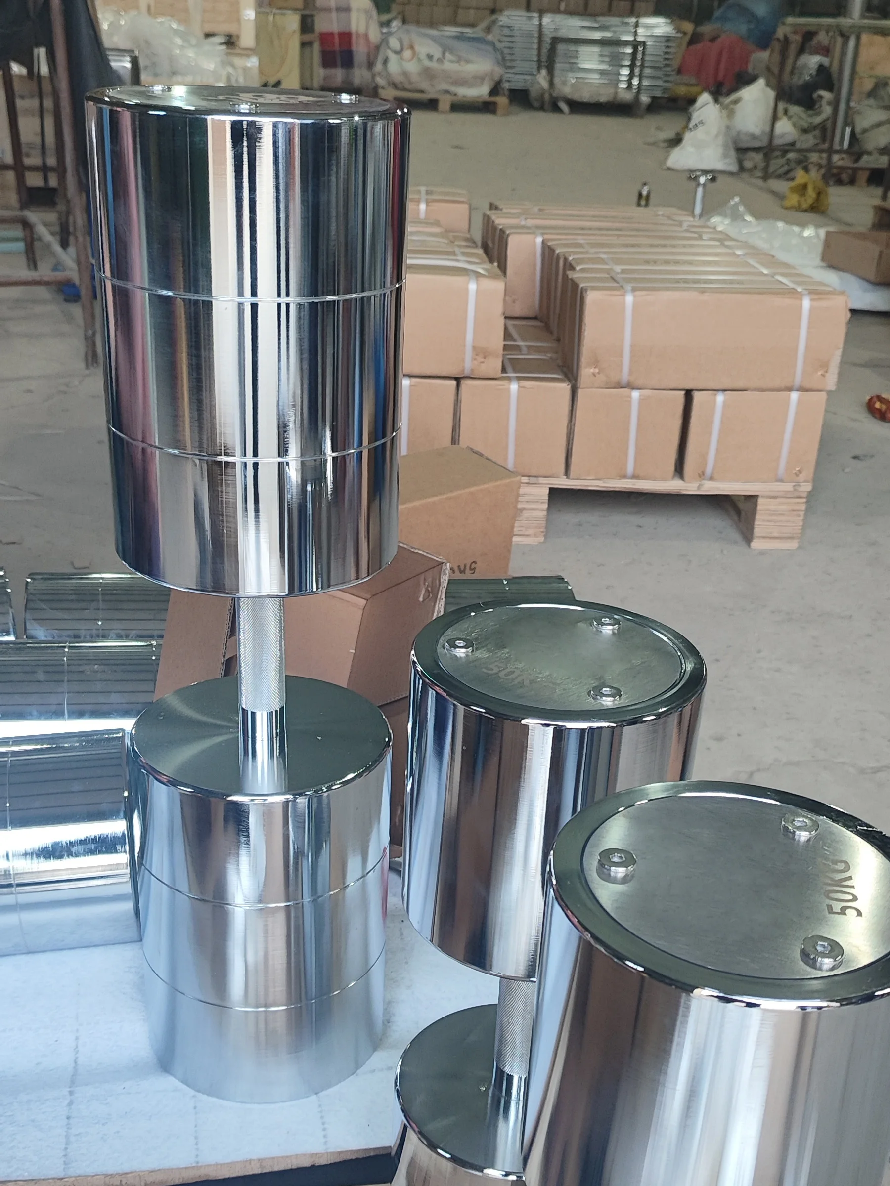 Factory Direct Sales Chrome Steel Dumbbell 100kg Fitness Equipment Mancuernas Set Free Weights