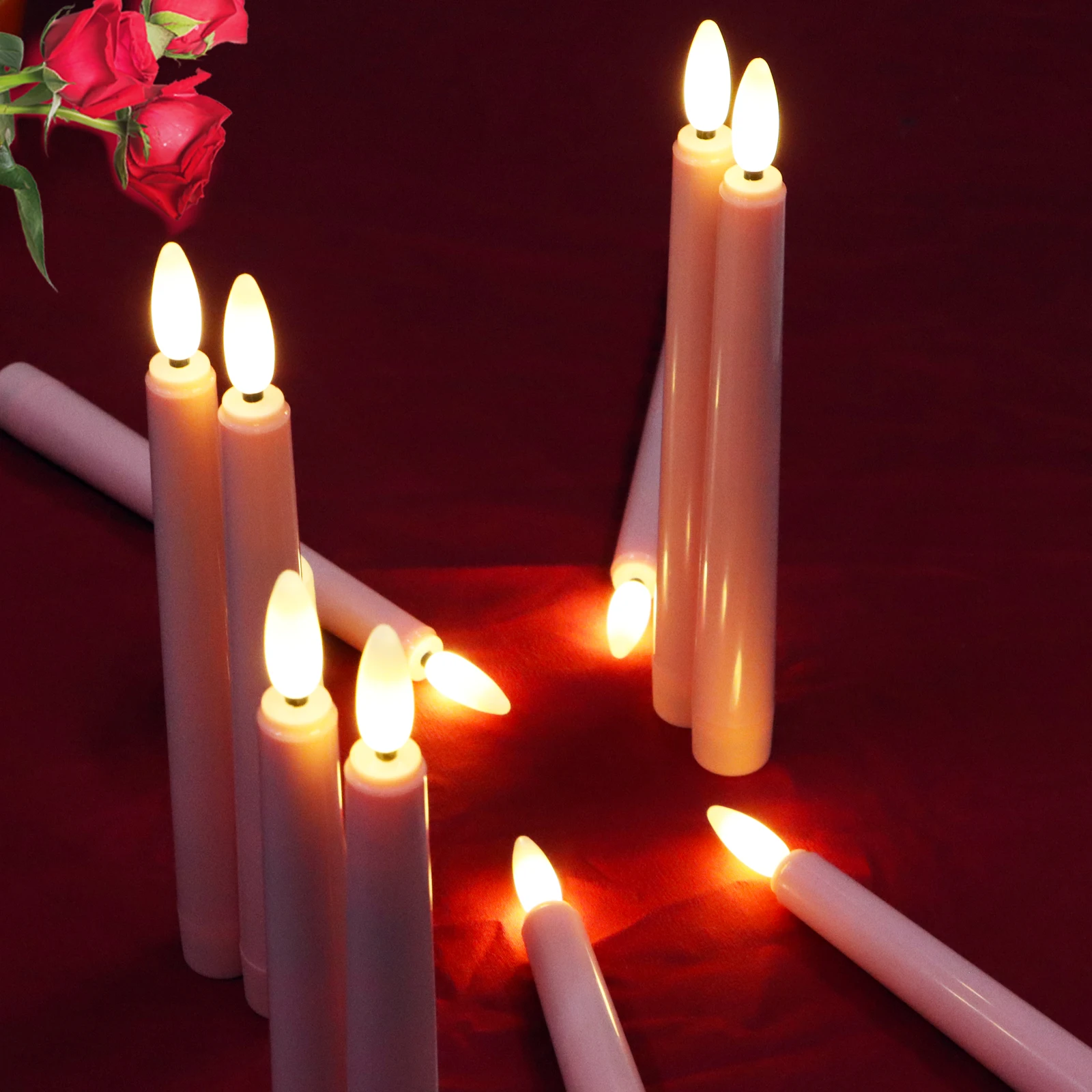 2023 Last Design Wedding Candle Wholesale Flameless Candle For Wedding Party And Home Decor Pink Color Dia 2x Height 21cm