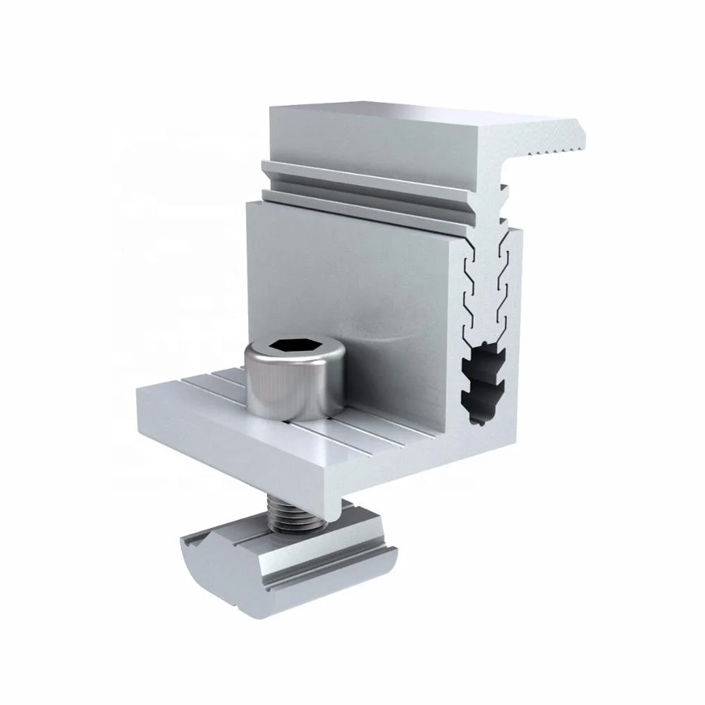 High quality solar panel adjustable end clamp for solar mounting system