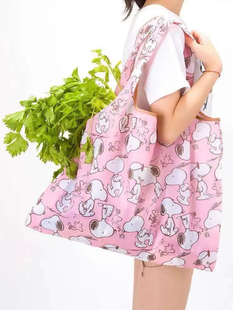 New spot Japanese cartoon shopping bag folding environmental tote bag doll oversized shopping bag