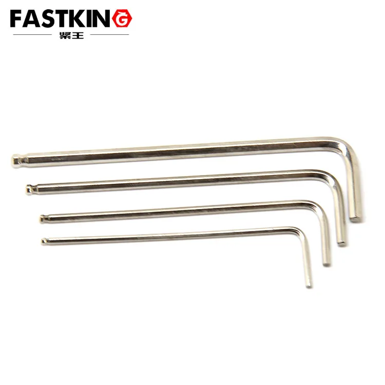 ISO 2936 CR-V nickel plated hexagon socket screw keys ball point hex key wrench 4*28*110