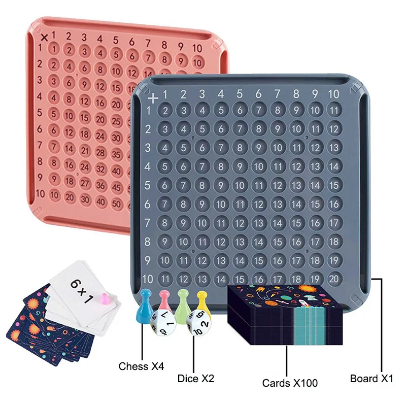 Wholesale Math Toys Kids Learning ABS Plastic Preschool Gifts Educational Multiplication Board Game Math Toys Set