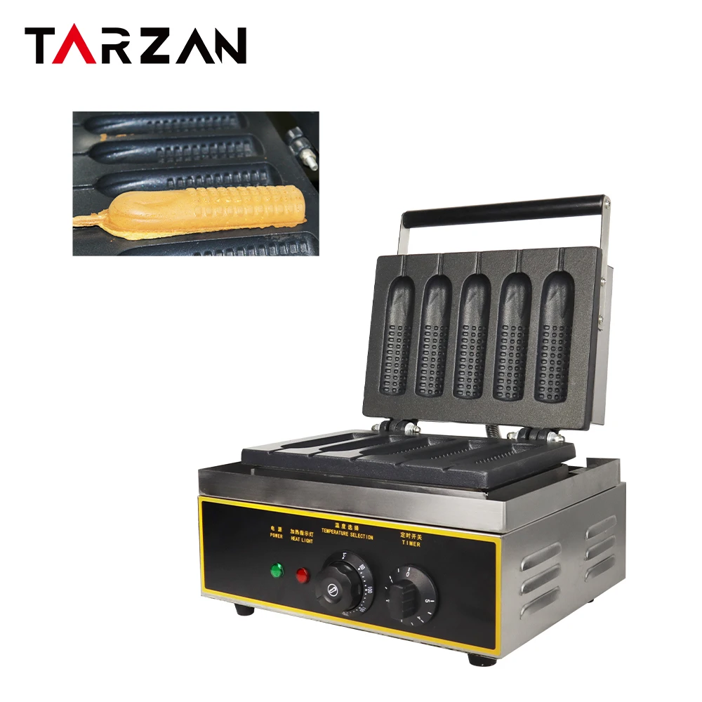 Industrial Hot Dog Machine Home Commercial 1.5KW Waffle Machine Corn Waffle Maker For Restaurant Bakeries Snack Bar