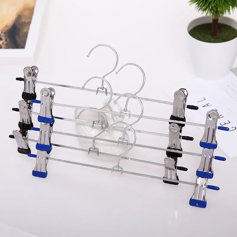 Adjustable Clips Plastic Pants Clothing Hangers Skirts Fixed Hook Anti-skid Hanger Laundry Clip Drip Drying Hange