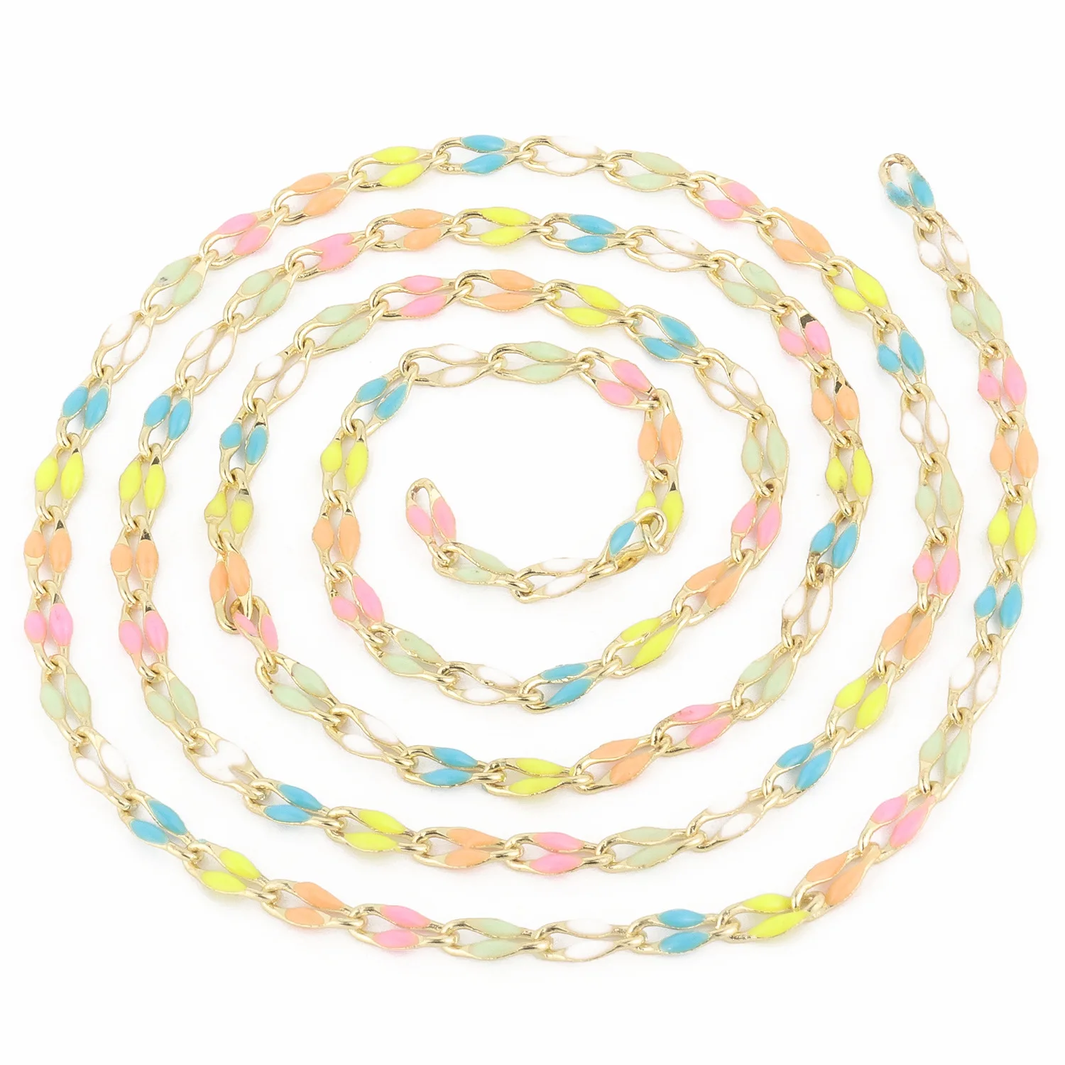 B769 colorful enamel stainless steel chain,hot gold bulk chains for necklace bracelet jewelry accessory diy
