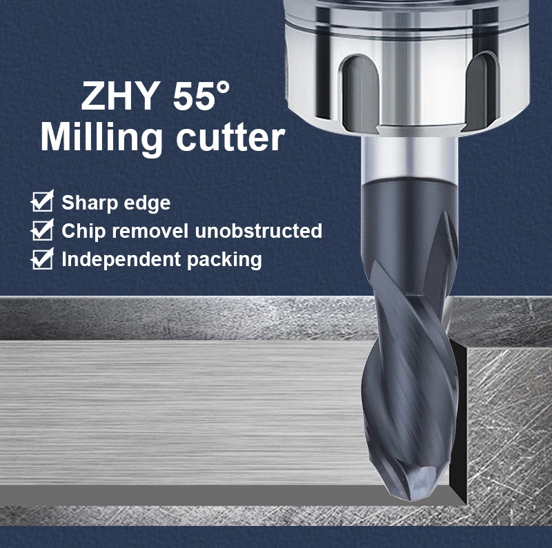 ZHY tungsten carbide cnc ball nose end mill direct from stock cnc milling cutting tools