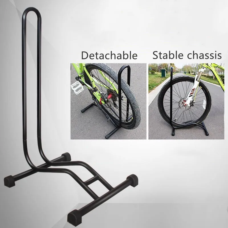 High quality L shaped detachable black Bike floor stand suitable for mountain bike bike parking rack