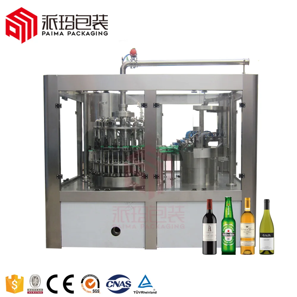 A To Z Automatic Liquid Filling Machine Line Vodka Bottle Filling Line Grape Wine Production Line