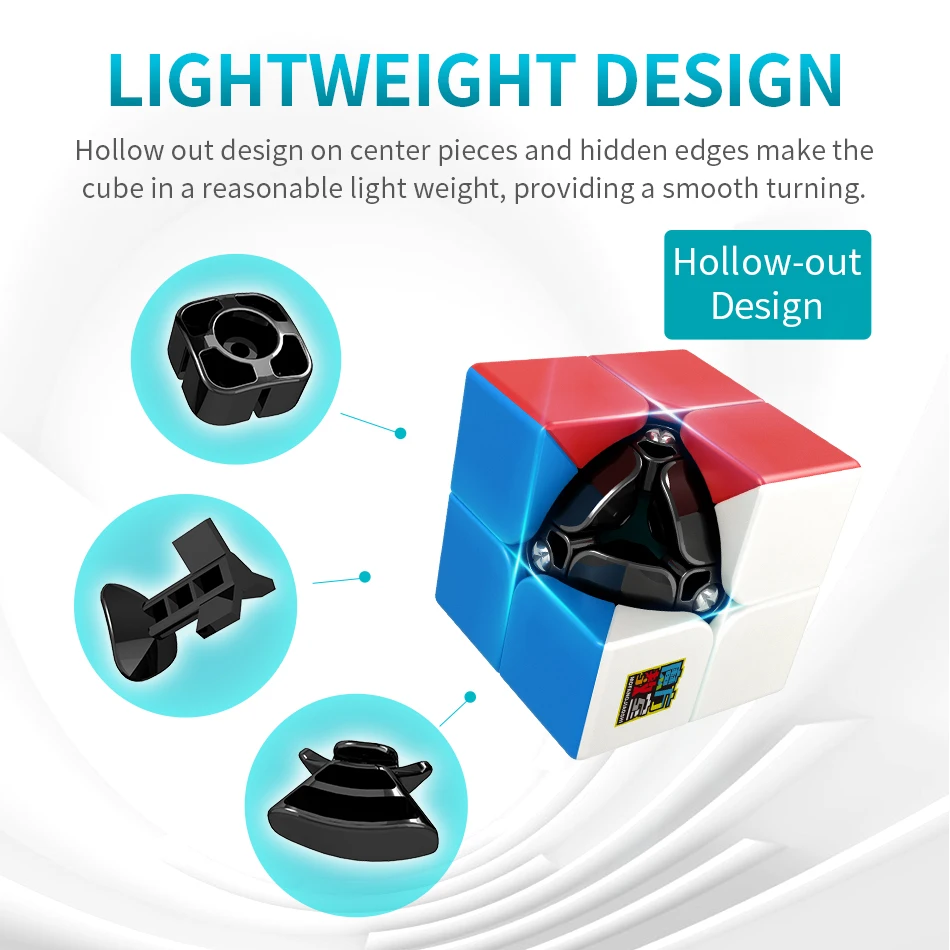 Plastics Cube Hard Plastic DIY Toy MOYU meilong 2*2*2 Magic cube Custom Pattern Cube Kids Toys