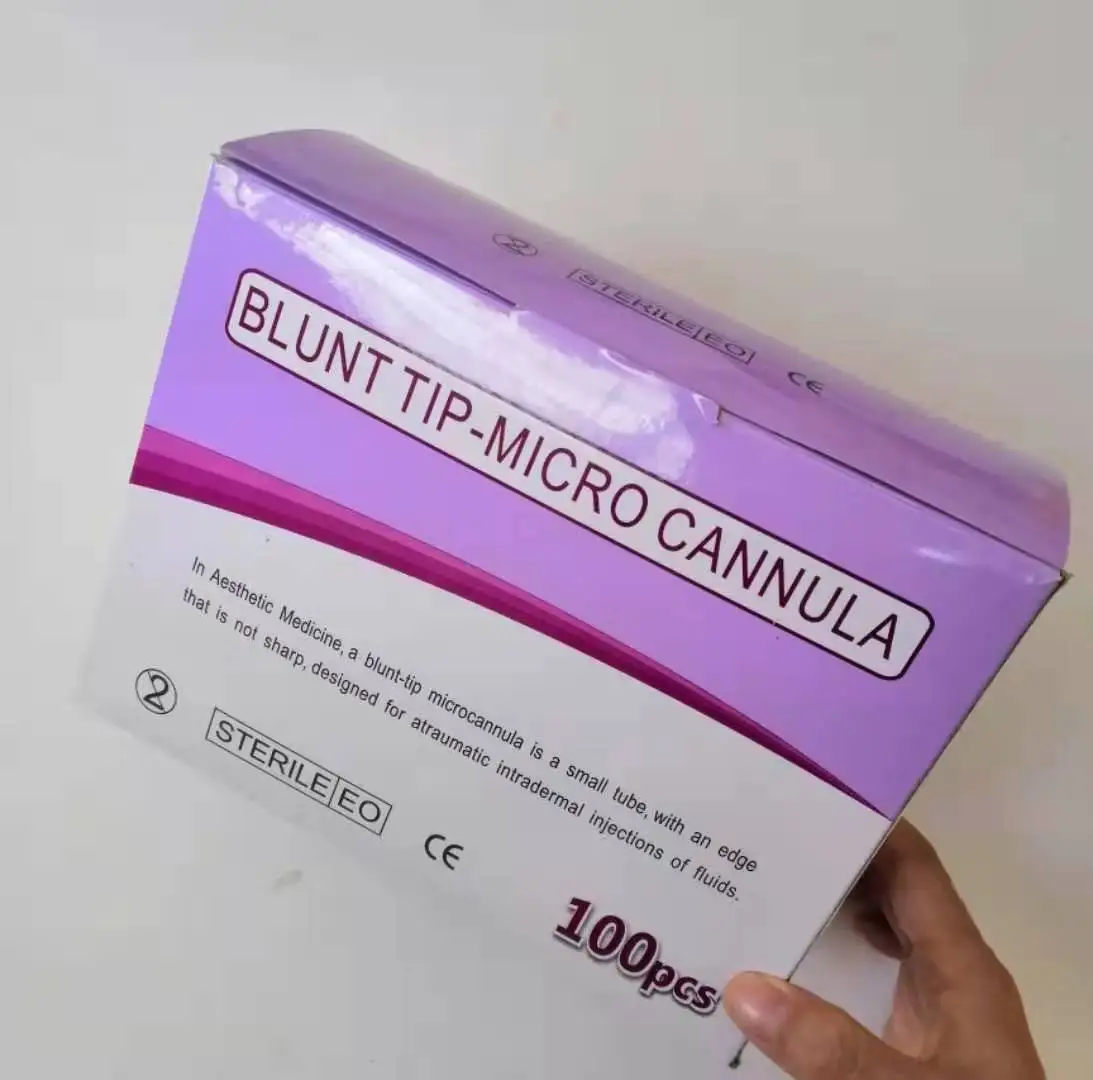 Factory direct sale blunt tip fine micro cannula needle for fillers sizes 18g 21g 22g 23g 25g 27g