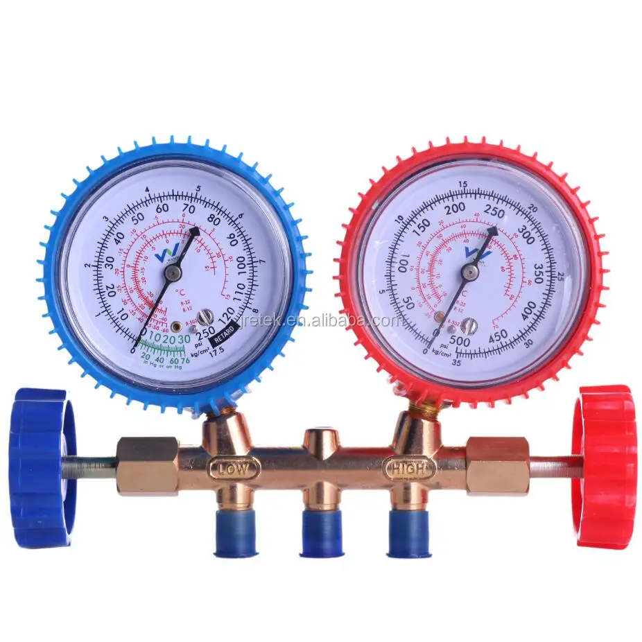 Manifold Gauge Set HVAC Refrigeration System Auto air Conditioner AC Charging R134A R502 R410A R404 Tool