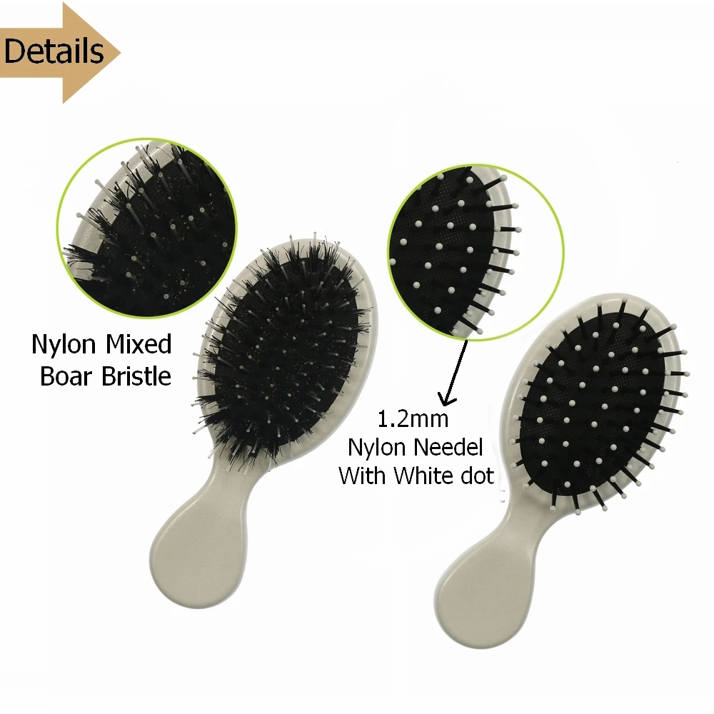 Hot Sale Mini Pearl White Oem Design Heat Resistant Massage Air Cushion Paddle Hair Brush