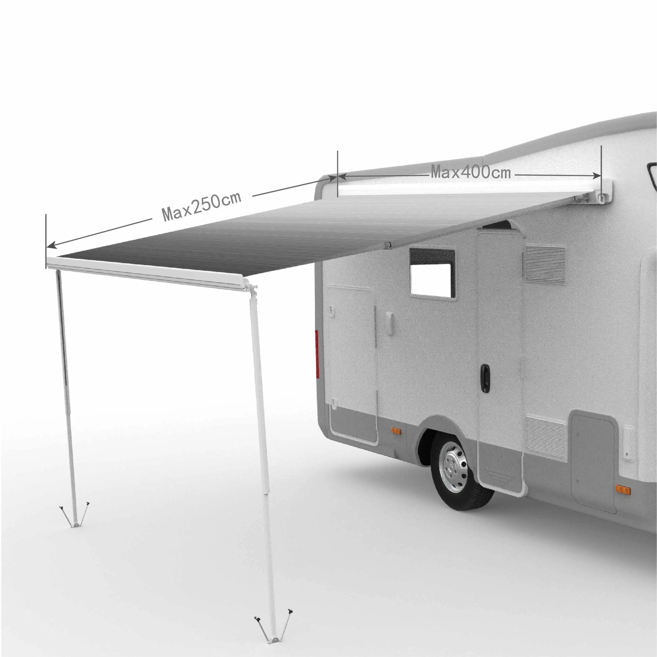 Wareda side mounted retract travel trailers rv camper van motorhome caravan awning camping accessories