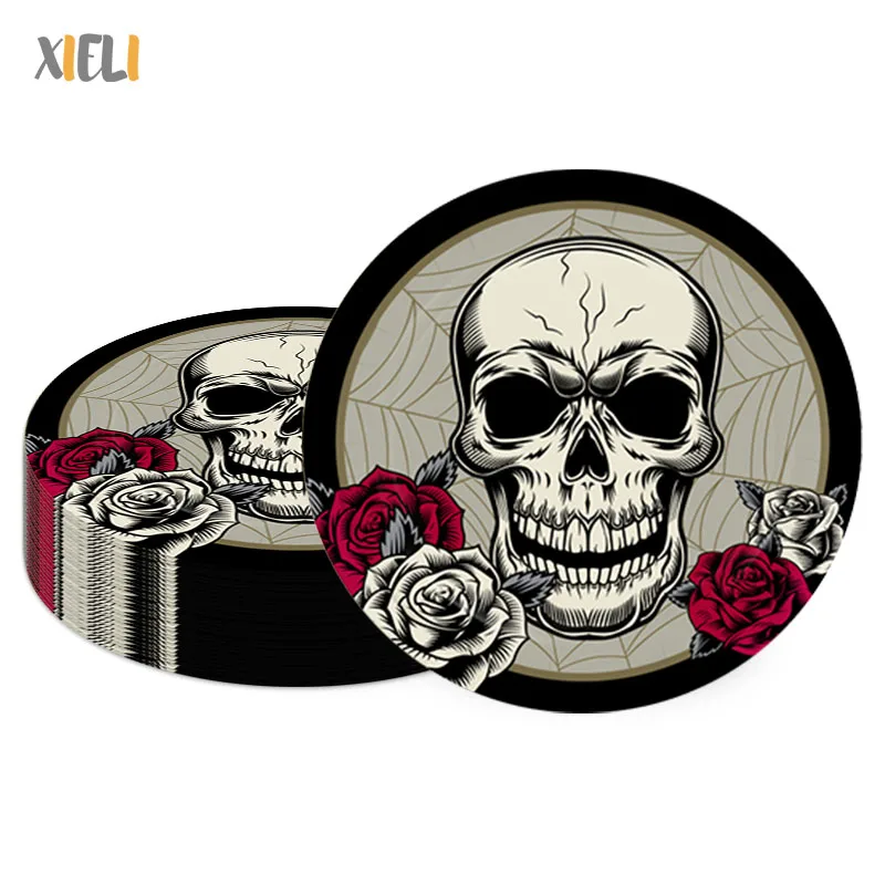 Xieli Vietnam Halloween Party Decoration Vintage Spider Halloween Party Disposable Paper Plate