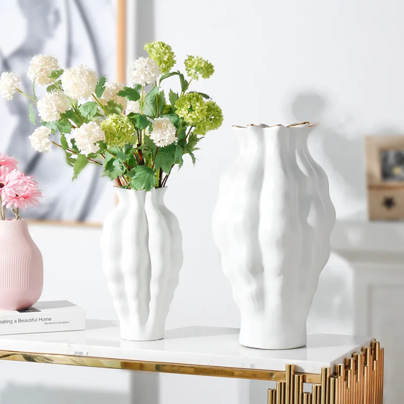 New Design Big Decorative Ceramic Vases for Home Decoration Silver Vase