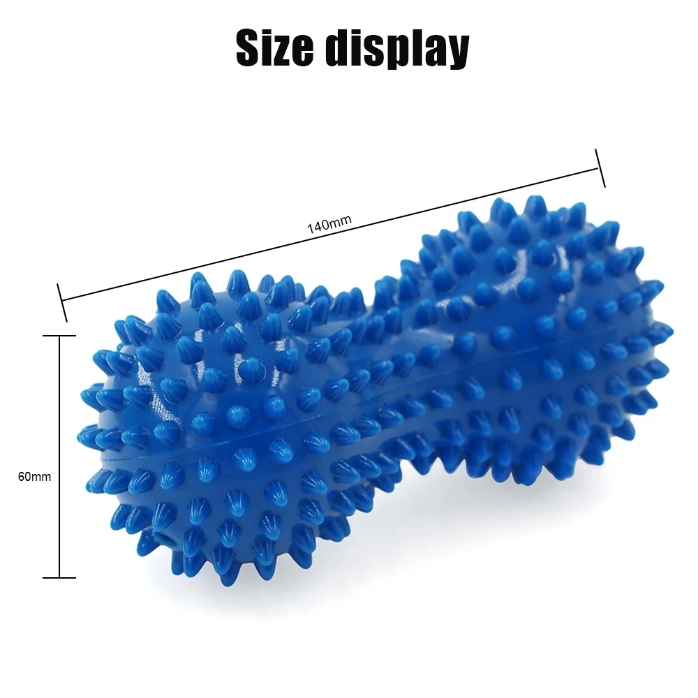 Peanut PVC Yoga Supplies with Thorns Workout Massage Ball Inflated Air Muscle Foot Massage Hedgehog Ball