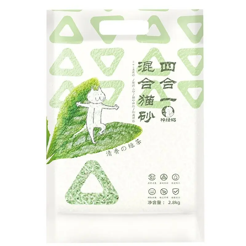 Tofu cat litter bentonite cat litter companion  6.5L  Deodorant and dust free Four-in-one  Mixed cat litter