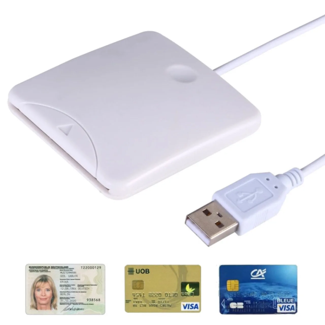 smart card reader with USB interface SIM/ID/ATM/IC payment card bank credit card chip reader writer