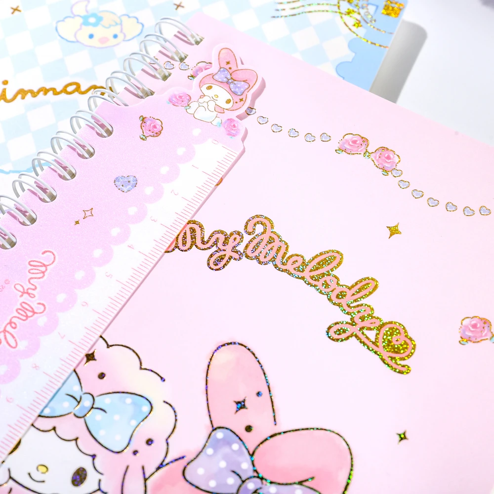 Joytop 2864 2865 Wholesale Good Times cute stationery Kawaii Twin Spiral Notebook B5 A5 With Ruler