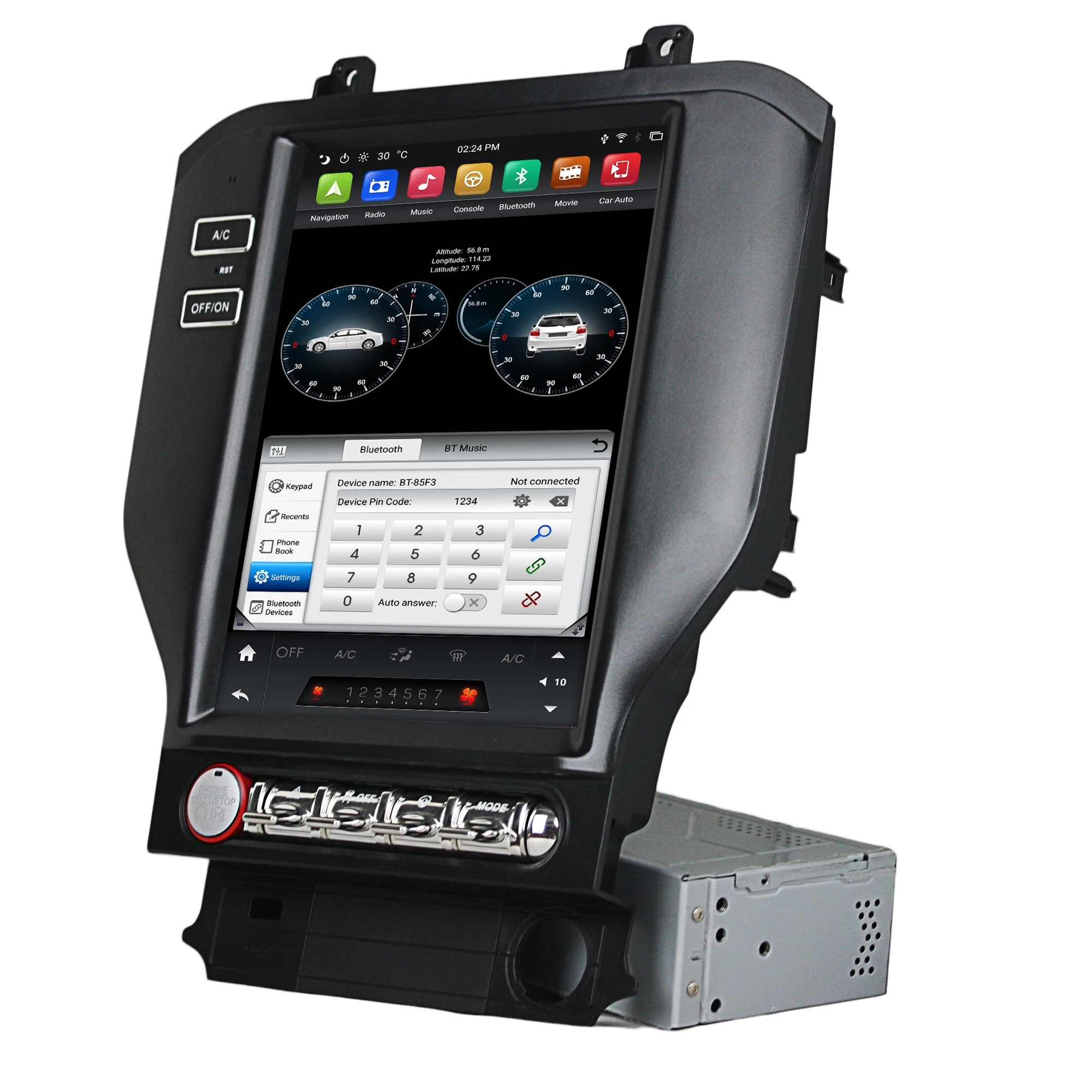 Klyde Новый KD-12110 tesla PX6 android 9 Автомобильный видеорегистратор GPS навигации автомобиля Радио dvd плеер для Ford Mustang 2015 2016
