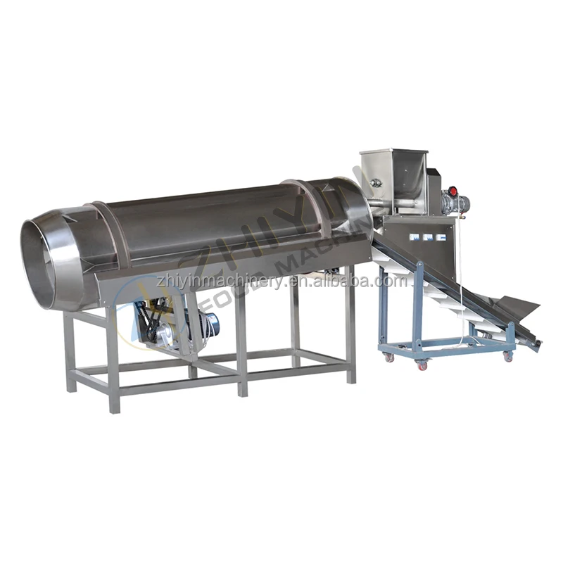 Double Drum Seasoning Machine Fried Snacks Seasoning Equipment Pet Feed Seasoning Processor Snack Sugar Spray Flavoring Machine