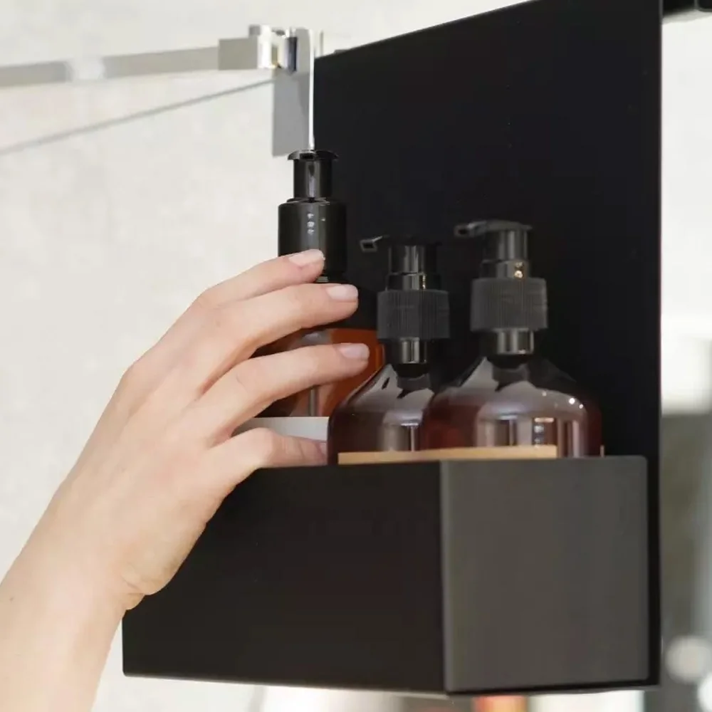 Lakeso Bathroom Shelves Drill Free Sturdy Rust Proof Hanging Shower Organizer Shelf Storage Rack