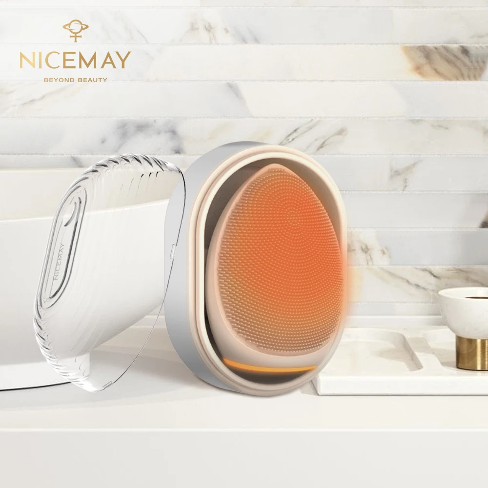 2021 Skin Care Tools Facial Cleansing Brush Electric Mini Silicone Face Cleaning Brush for Deep Cleansing/Skin Gentle Exfoliatio