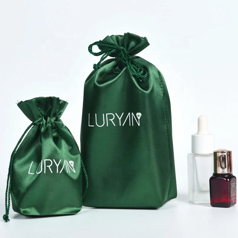 Custom satin bags wholesale satin pouch bag storage packaging dust satin drawstring bag