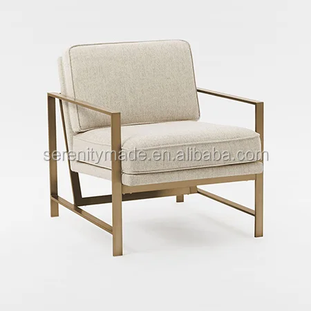 Metal dinning lounge sofa set modern living room home furniture with fabric upholstered cafe armchair for wholesale