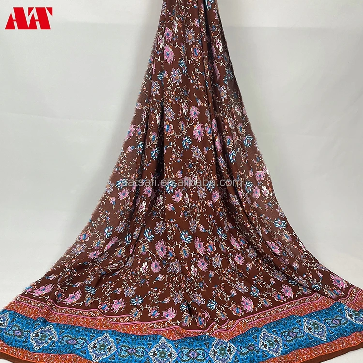 Spun Rayon Factories Digital Challis Textile Shirt Flower Designs Woven Print Rayon Viscose Fabric