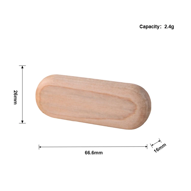 Empty  Bamboo Box Powder Compact Multi-color Eyeshadow Case Container Blush Box