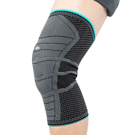 E-Life E-KN450 knitting knee joint protection pads arthritis brace breathable leg knee sleeve support with silicone